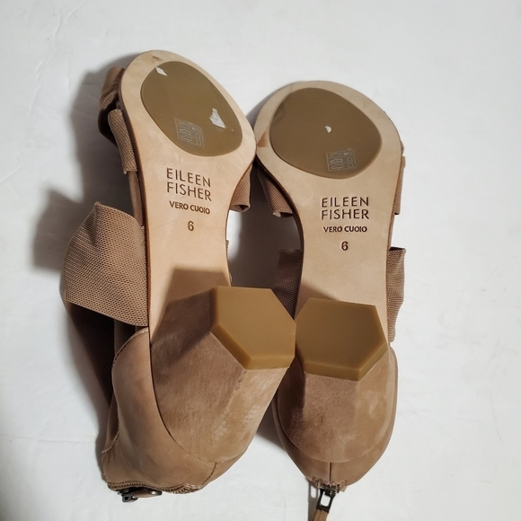 NEW Eileen Fisher Joy Knotted Brown Mesh Sandals - Picture 6 of 6